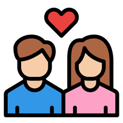 couple love dating relationship icon