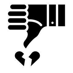 dislike love broken heart dating icon