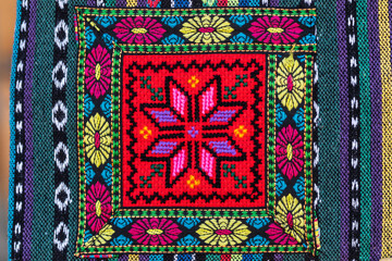 Oriental handmade wool carpet pattern