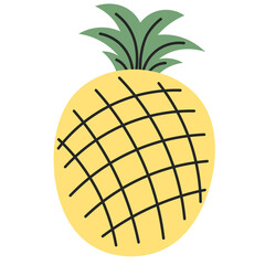 Cartoon Pineapple Illustration