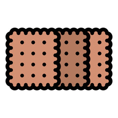 cracker snack sweet bakery icon