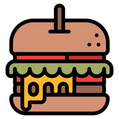 hamburger fast food food burger icon