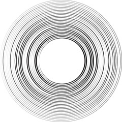  Lines in Circle Form . Spiral Vector Illustration .Technology round Logo . Design element . Abstract Geometric shape .