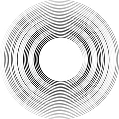 Fototapeta premium Lines in Circle Form . Spiral Vector Illustration .Technology round Logo . Design element . Abstract Geometric shape .