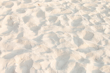 Soft white sand on the beach.