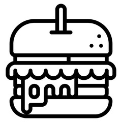 hamburger fast food food burger icon