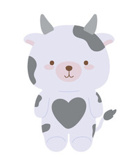 cow kawaii animal
