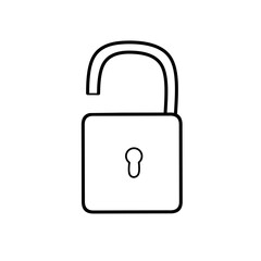 lock open icon vector illustration simple design
