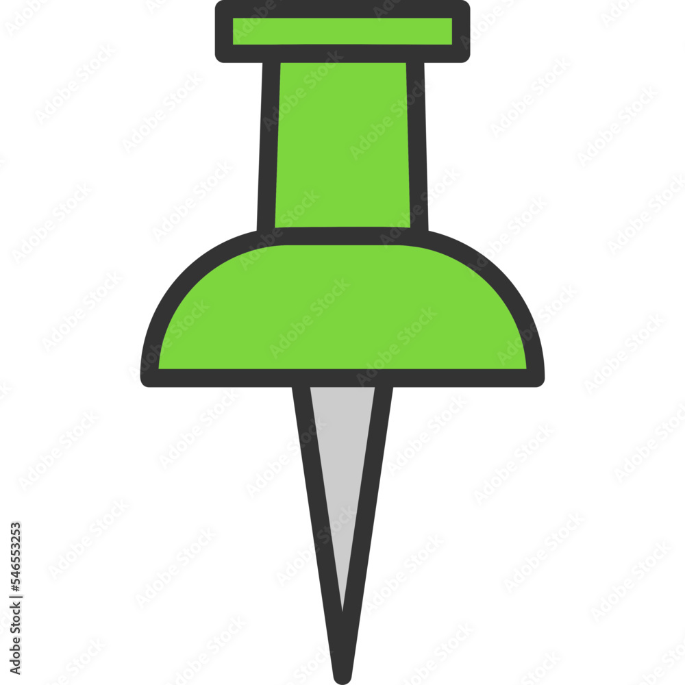 Sticker push pin icon