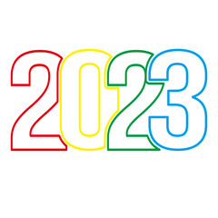 Colorful 2023 Happy New Year