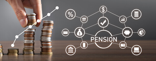 Concept of Pension. Business. Finance