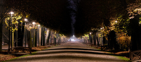 Parco pubblico di notte