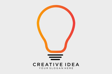 Light bulb logo. Light bulb icon. Creative logo. Creative ideas concept. Idea icon. Idea logo