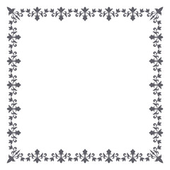 Decorative wedding square frame. Vector illustration.