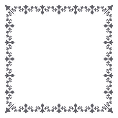 Decorative wedding square frame. Vector illustration.
