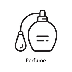 Perfume  Vector Outline Icon Design illustration. Housekeeping Symbol on White background EPS 10 File