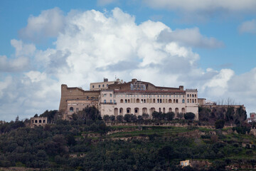 Fototapeta na wymiar The Certosa di San Martino and Castel Sant'Elmo overlooking Naples