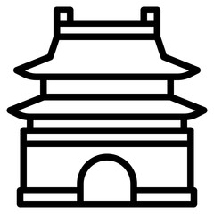 ming tombs dynasty china landmark icon - obrazy, fototapety, plakaty