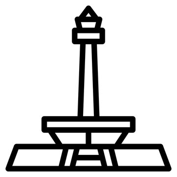 recommend clip art: national monument indonesia monument landmark monas icon