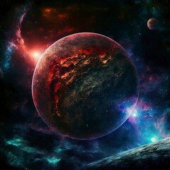 Obraz na płótnie Canvas Planet in deep space