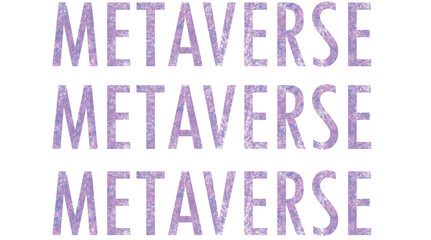 Word text Metaverse. Water colour. Background. Banner.