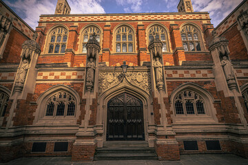 Fototapeta na wymiar Cambridge - May 21 2022: The old town and University of Cambridge, England.