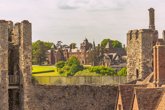 Framlingham - May 22 2022: Medieval Castle of Framlingham, England.