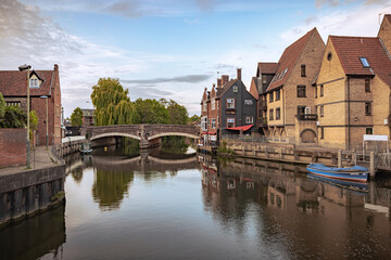Obraz premium Norwich - May 22 2022: Old Town of Norwich in Norfolk, England.