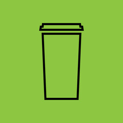 Paper Coffee Cup icon. Cafe Concept. - Vector 