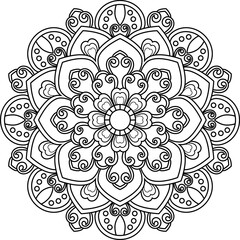 Abstract mandala pattern for adults Coloring book