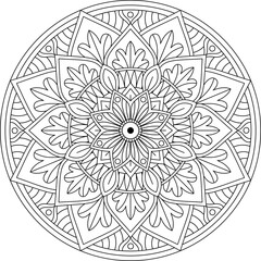 floral mandala art vector illustration