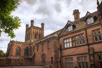 Fototapeta na wymiar Chester - May 25 2022: Medieval town of Chester, England.
