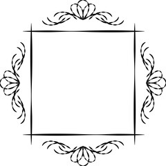 フレーム　四角と飾り