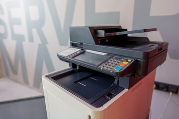 Multifunction printer equipment for scanning and copy paper in office