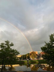 rainbow over the river