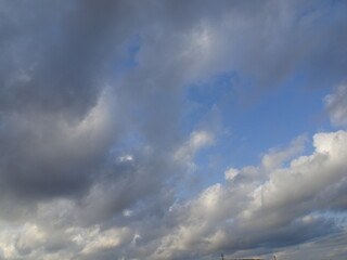 Naklejka na ściany i meble Blue Cloudy Sky Landscape Background