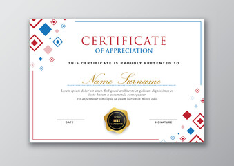 Naklejka premium Modern business certificate template