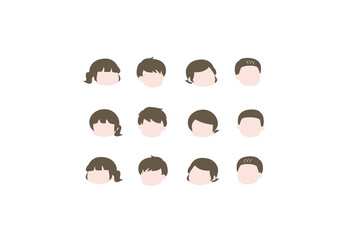 ふきだしと顔のイラストセット