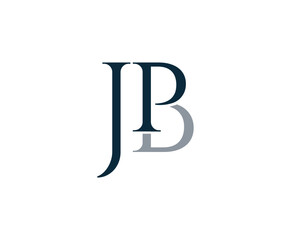 Simple Initial Letter JB Logo Design Template