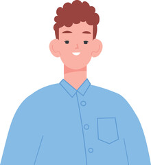 Teenager avatar. Young boy portrait. Happy kid