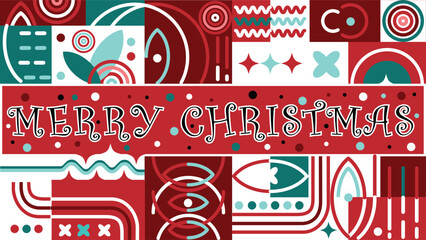 Horizontal Banner of Christmas illustration modern colorful vector design.