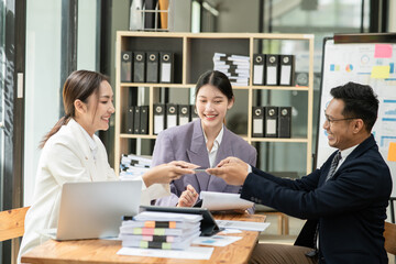 Asia business meeting   consultations of business people in the company's meeting room. 