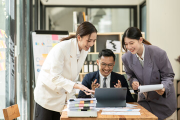 Asia business meeting   consultations of business people in the company's meeting room. 