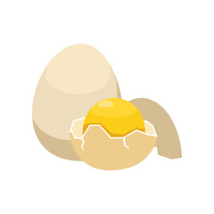 Eggs with collagen vector illustration. Cartoon drawing of collagen source in food, egg on white background. Healthy food, nutrition concept