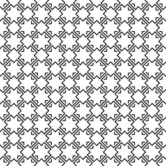 Black and white seamless pattern texture. Greyscale ornamental graphic design. Mosaic ornaments. Pattern template. Vector illustration. EPS10.
