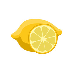 Lemon with collagen vector illustration. Cartoon drawing of collagen source in food, lemon on white background. Healthy food, nutrition concept