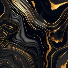 Marbled gold and black background texture - obrazy, fototapety, plakaty