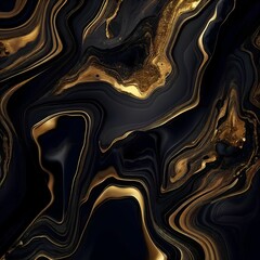Marbled gold and black background texture - obrazy, fototapety, plakaty