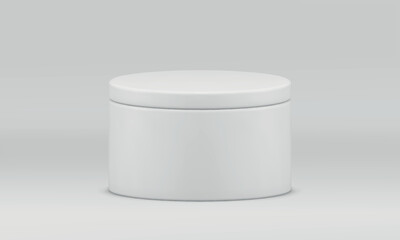 3d podium white cylinder concert arena foundation platform box with cap realistic vector