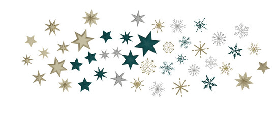 Glossy 3D Christmas star icon. Design element for holidays.